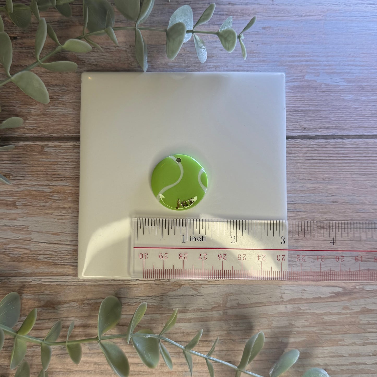 Personalized Tennis Ball Tag