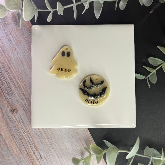 Glow In the Dark ghost or Bats Tag