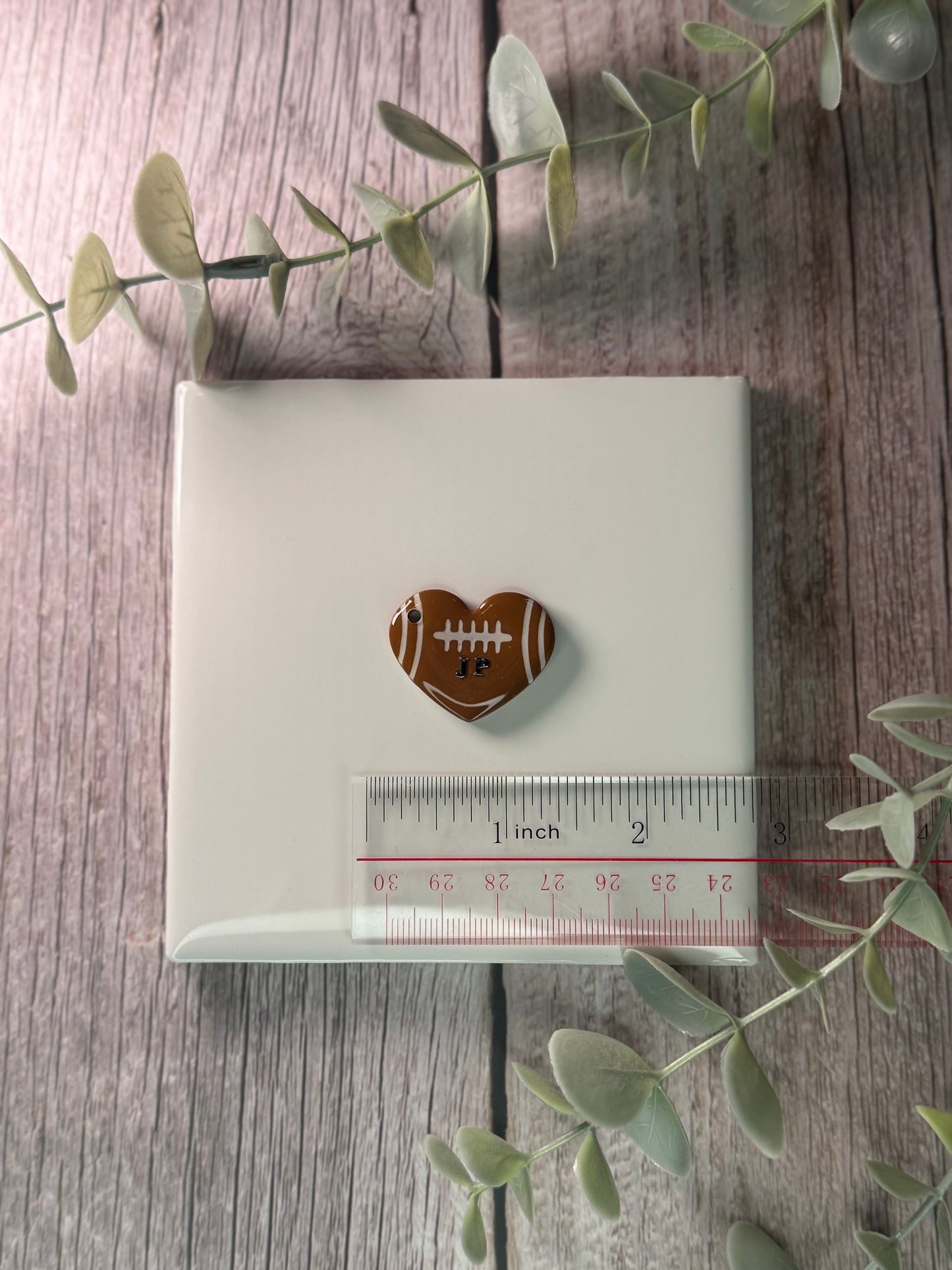 Heart Football Tag