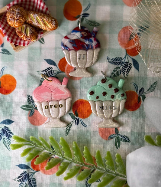 Personalized Ice Cream Sundae Tag