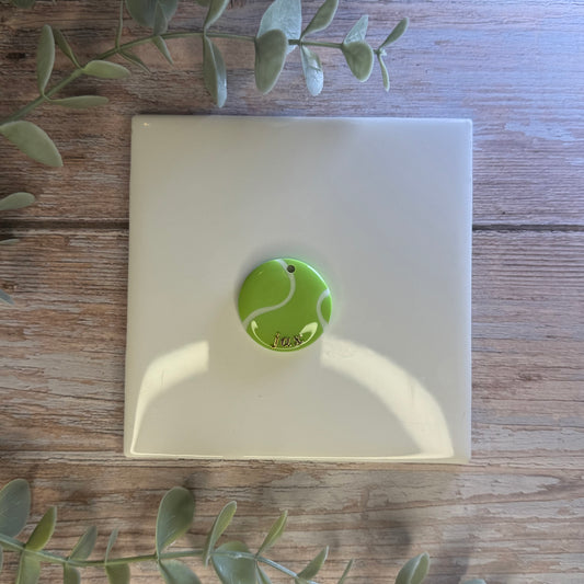 Personalized Tennis Ball Tag