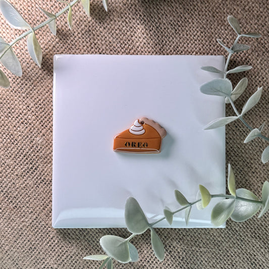 Personalized Pumpkin Pie Slice Tag