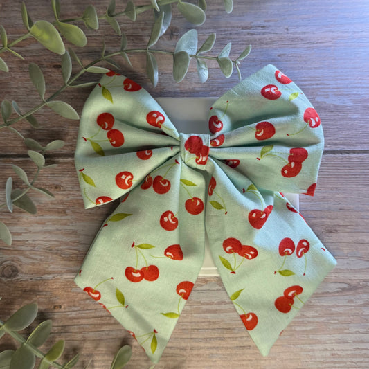 Cherries | Slip On Collar Bow