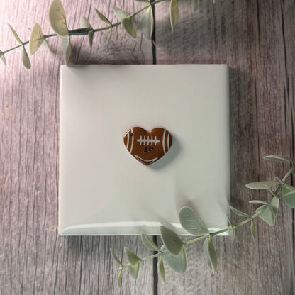 Heart Football Tag