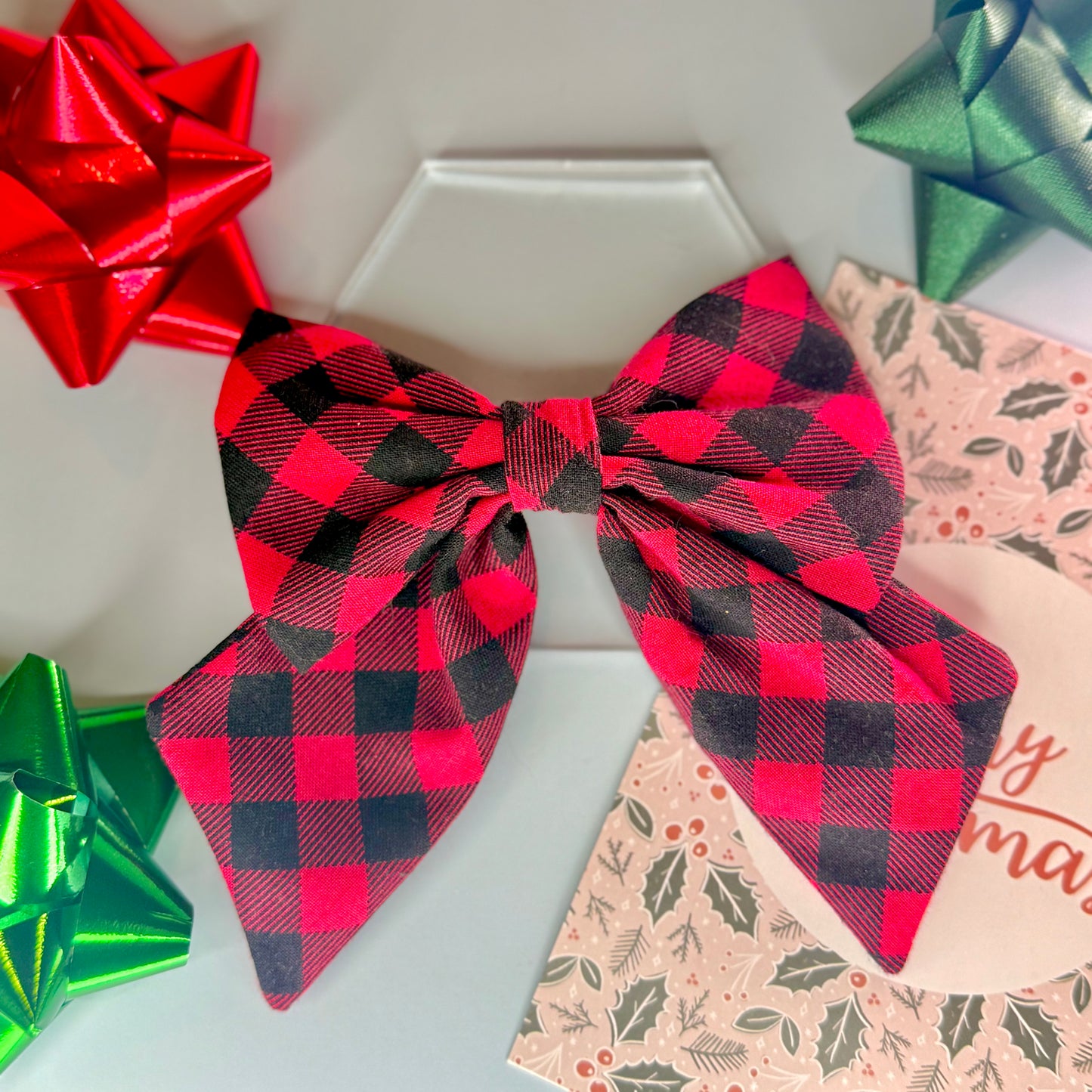 Rustic Holiday | Slip On Collar Bow