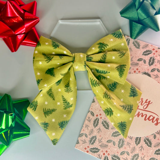 Pine Trees | Slip On Collar Bow